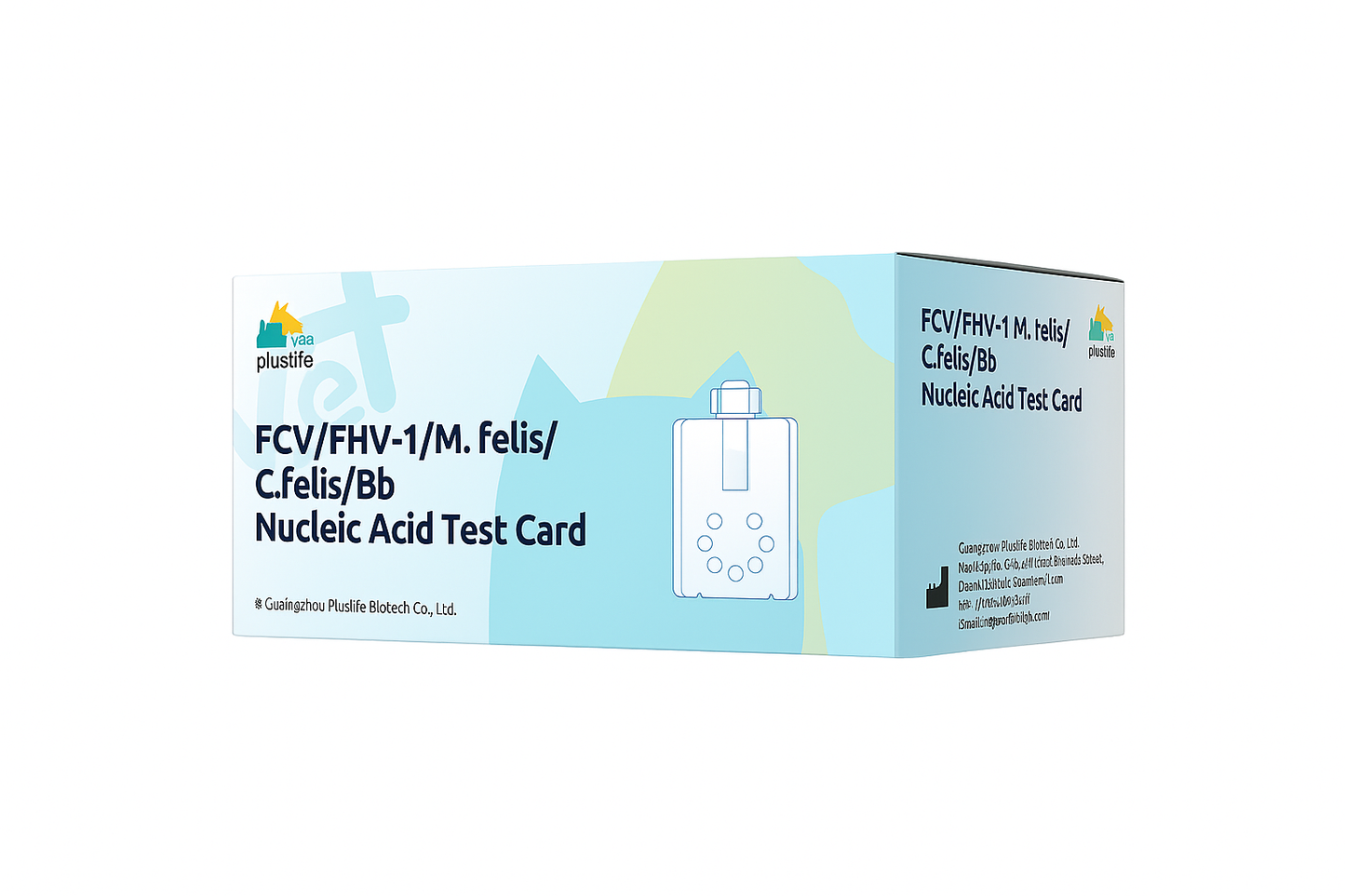 Kit Rápido 5 em 1 (Cx com 10 Testes): Detecção Molecular de Patógenos Respiratórios Felinos (FCV, FHV-1, M. felis, C. felis, Bb)