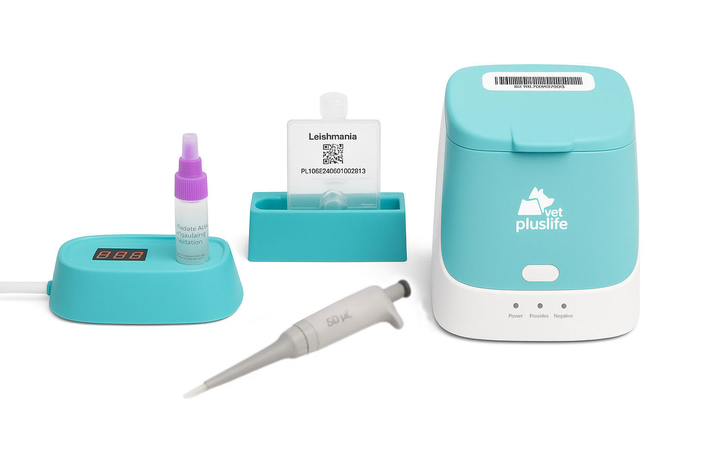 Kit de Diagnóstico Molecular Point-of-Care PlusLife: 1 MiniDock Ultra, 1 Mini Incubadora e 1 MicroPipeta